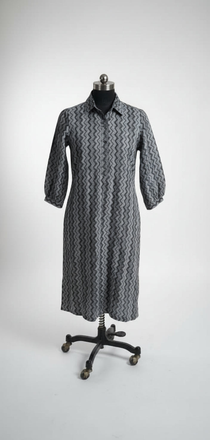 The "Zig-Zag Zenith" Cotton Tunic