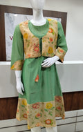 A Line Kurta with Waist Coat