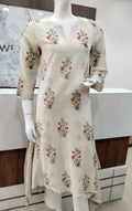 Cotton floral Printed symmetrical kurta