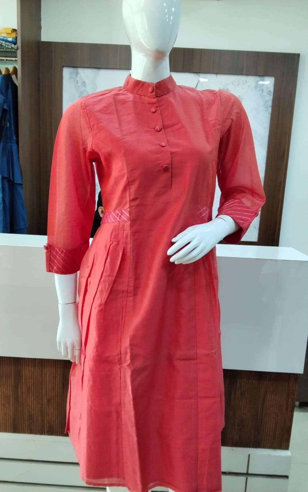 A line side Pleated kurta