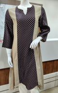 A line Silk Chanderi Cutwork With front panel