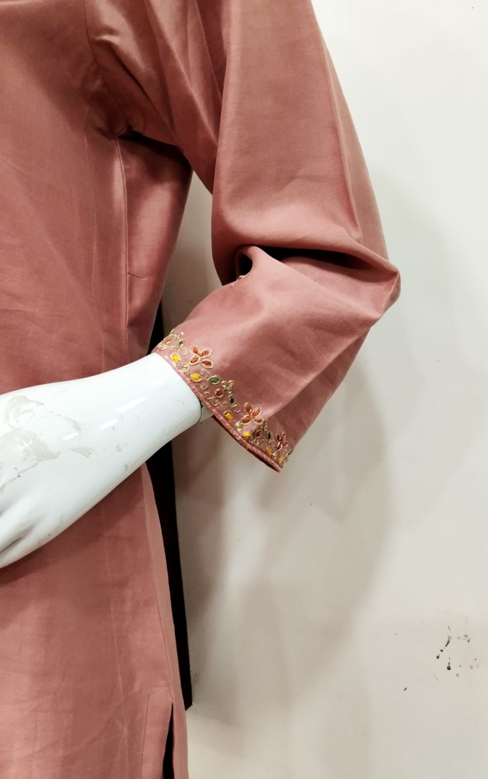 Dusty Rose Grace Pure Cotton Silk Suit Set