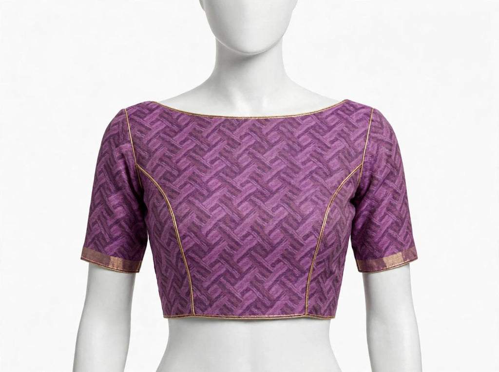 Lavender Cotton Silk Tissue Saree with Watercolor Floral Prints and Tassels