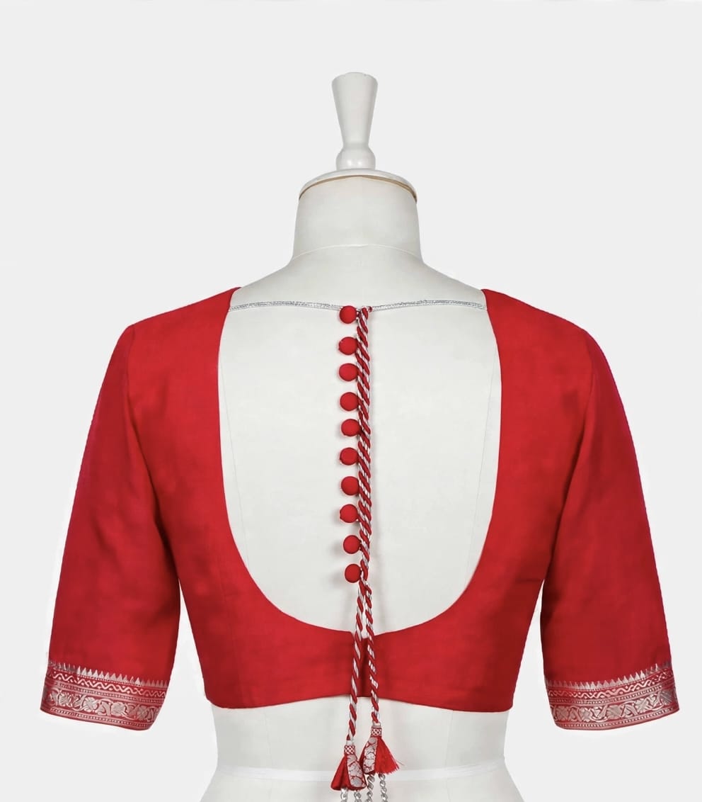 Vibrant Red and Mustard Cotton Silk Screen-Printed Saree with Jacquard Border