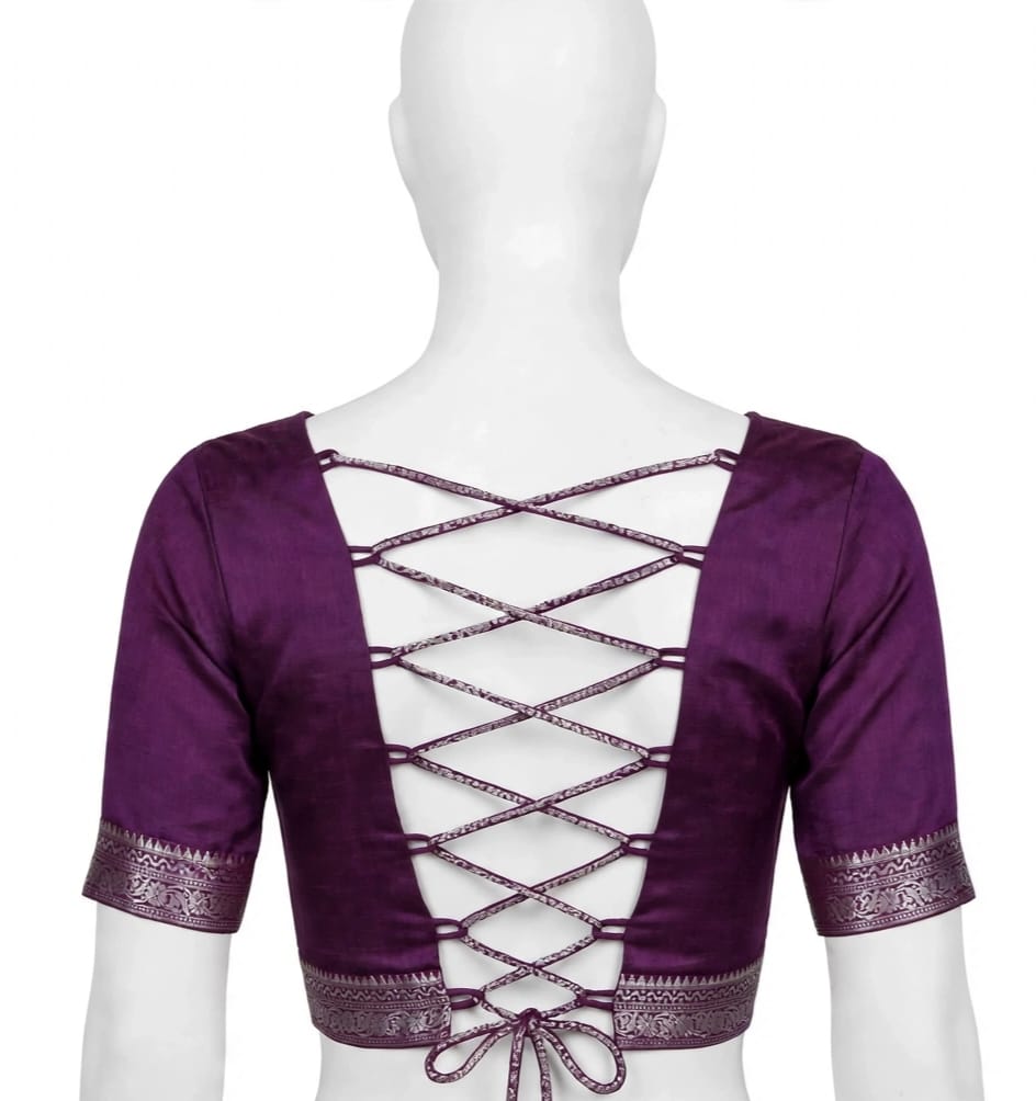 Rich Purple and Mustard Cotton Silk Screen-Printed Saree with Jacquard Border