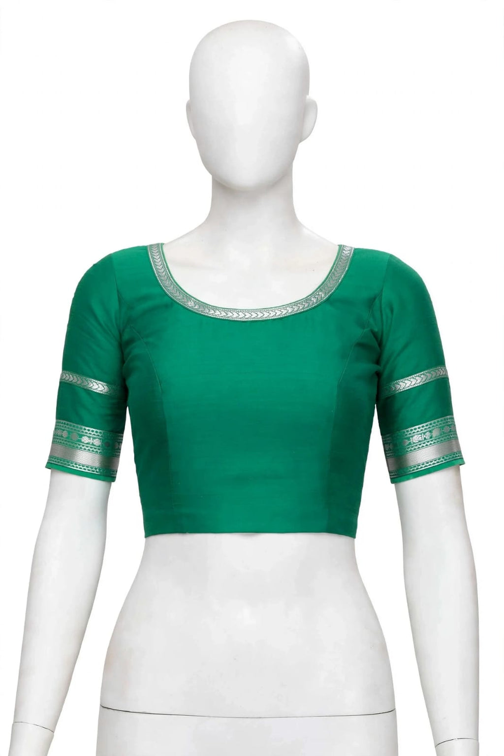 Vibrant Emerald Green and Beige Paisley Cotton Silk Screen-Printed Saree with Jacquard Border