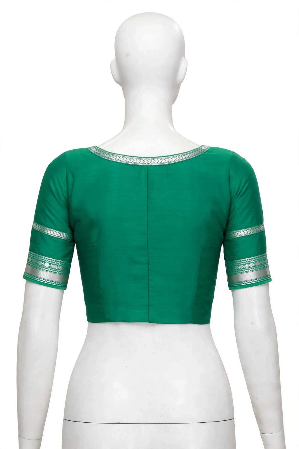 Vibrant Emerald Green and Beige Paisley Cotton Silk Screen-Printed Saree with Jacquard Border