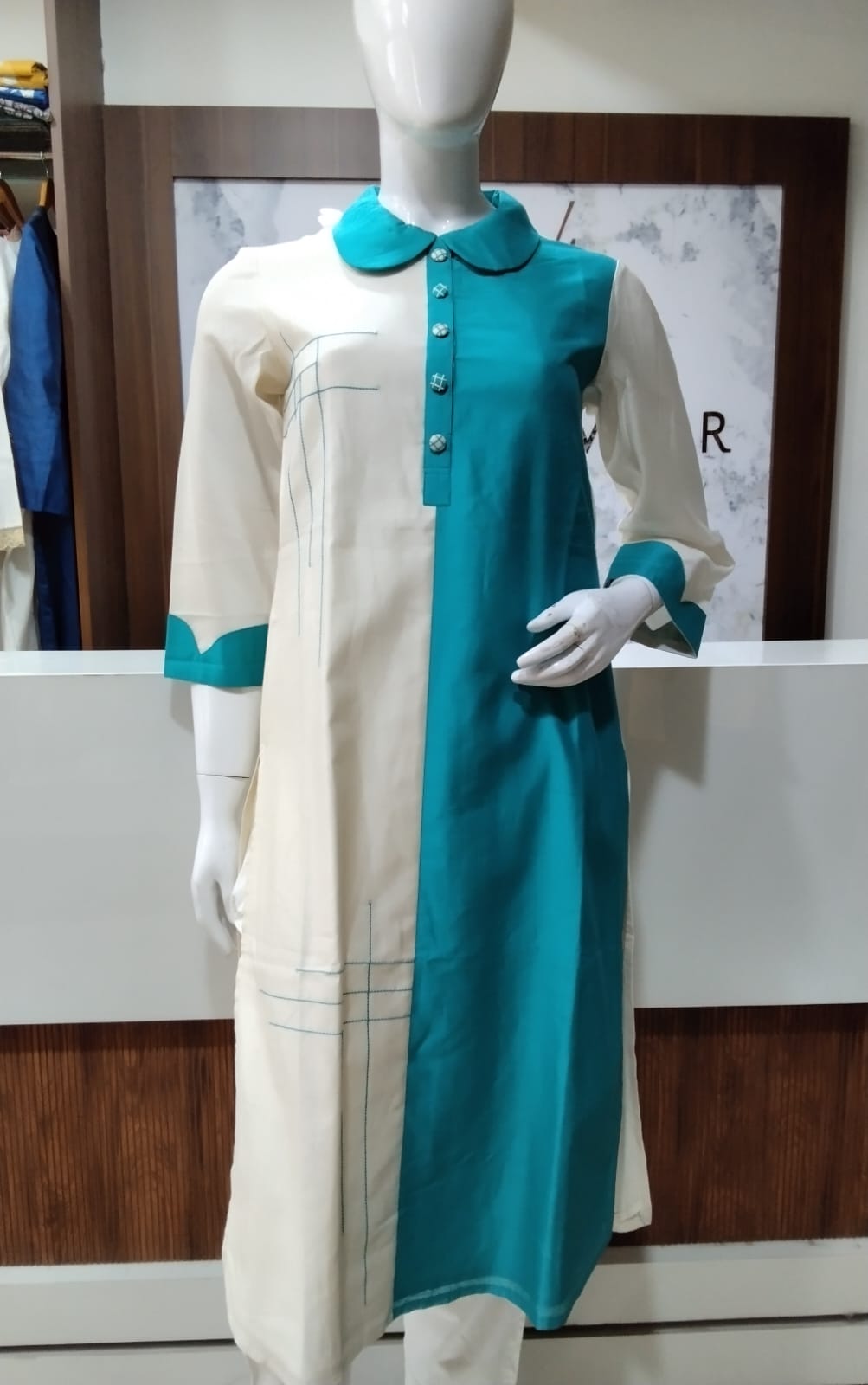Dual Shade straight Kurta
