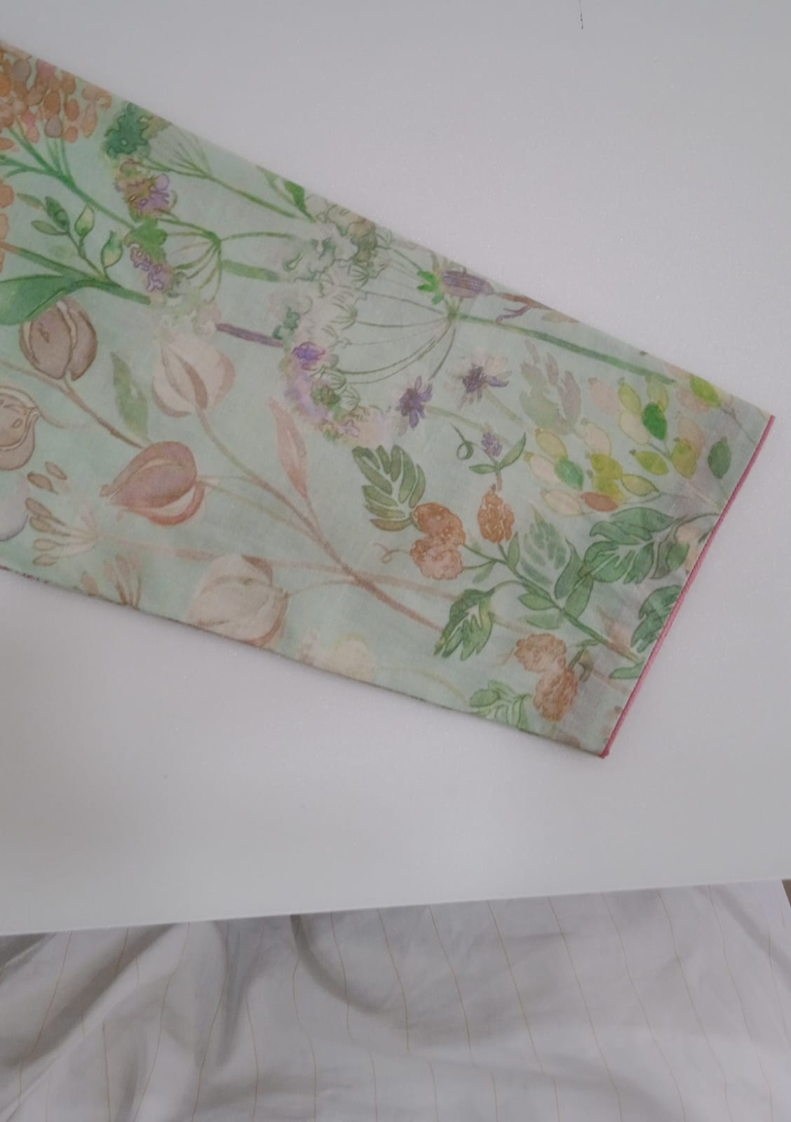 Pastel Botanical Elegance Cotton Kurta