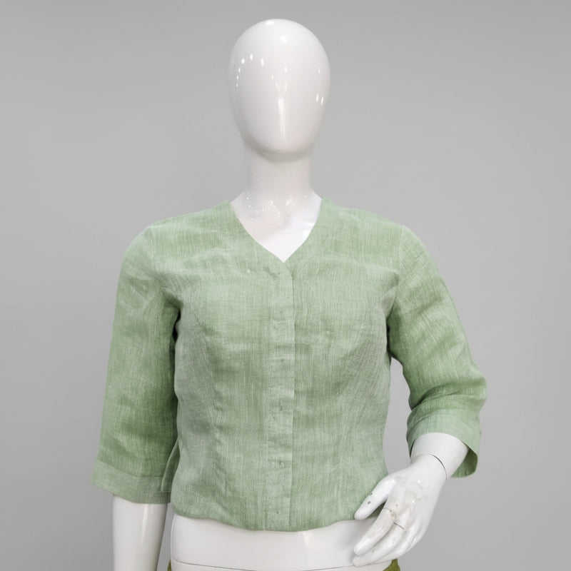 Sage V-Neck Blouse