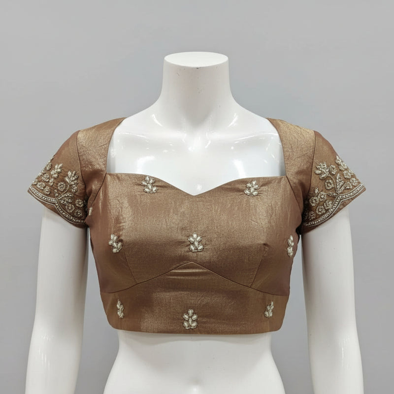 Embellished Bronze Blouse