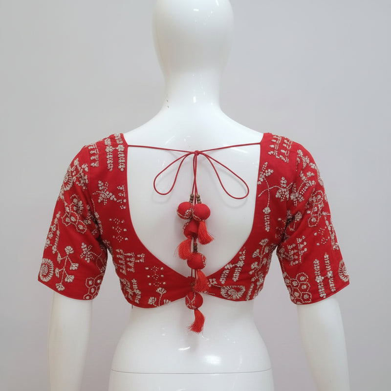 Tasseled Backless Blouse