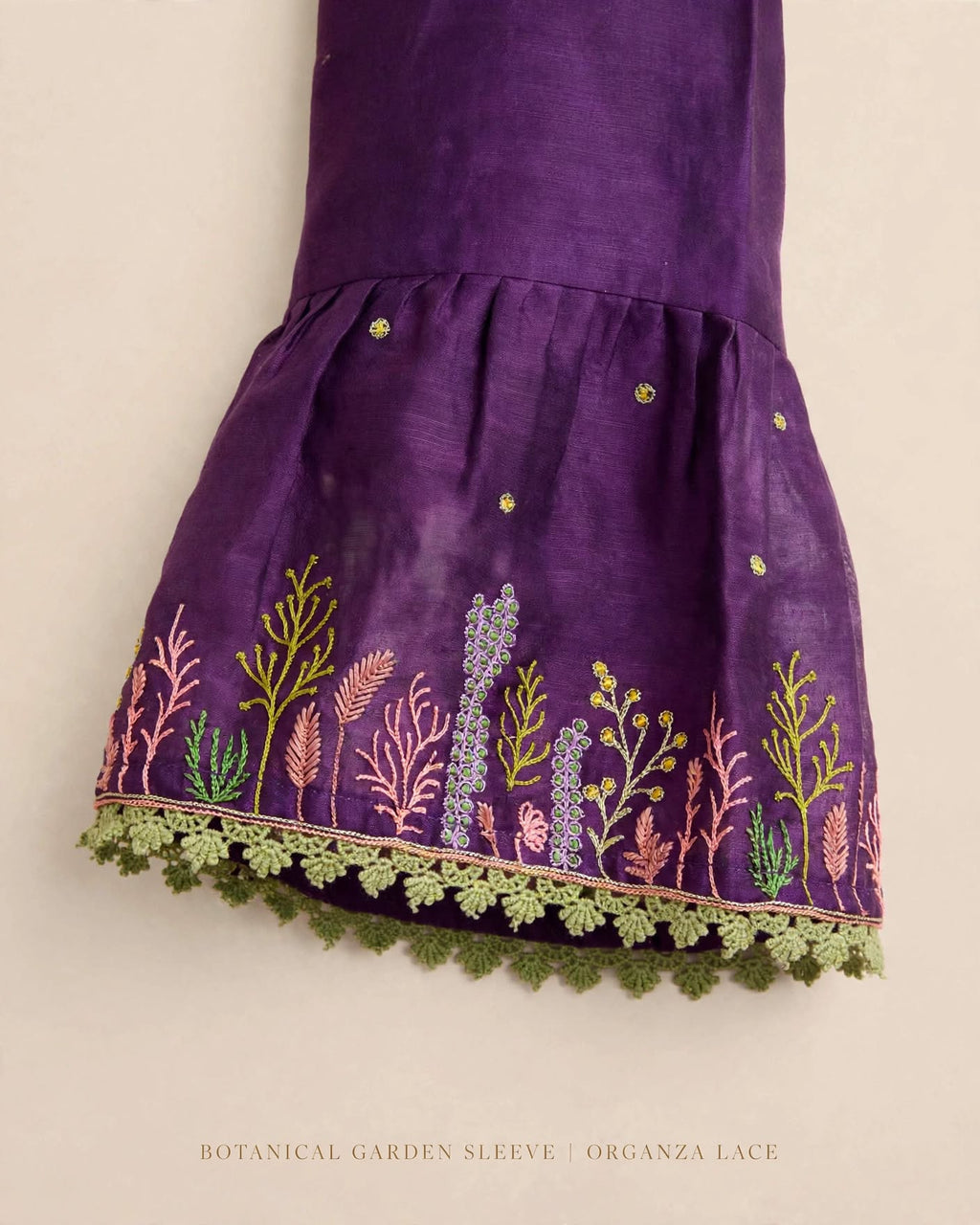 Amethyst Garden Cotton Silk Suit Set
